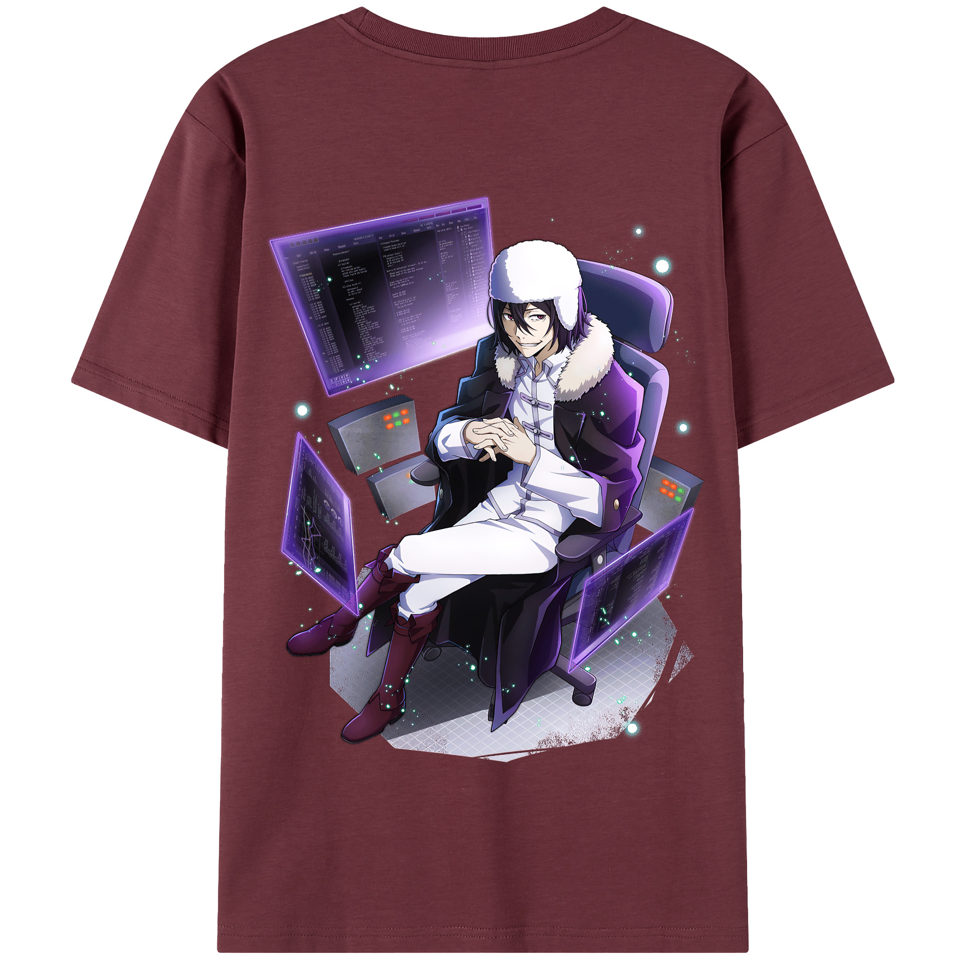 （画像用） 文豪ストレイドッグス Bungo Stray Dogs 綿100％半袖Tシャツ（背面プリント）